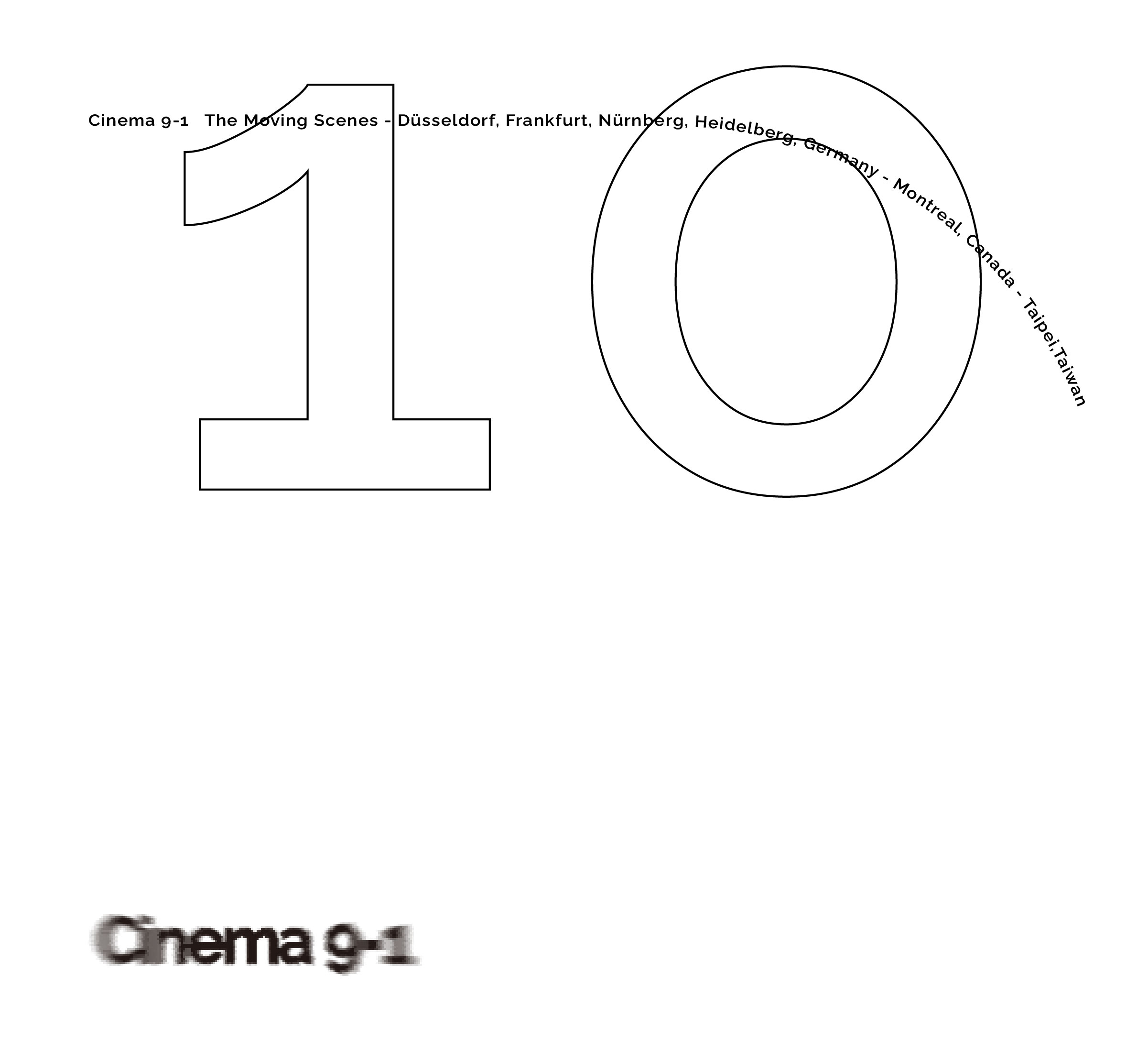 Exhibition 'Cinema 9-1' poster, Countdown day 10.